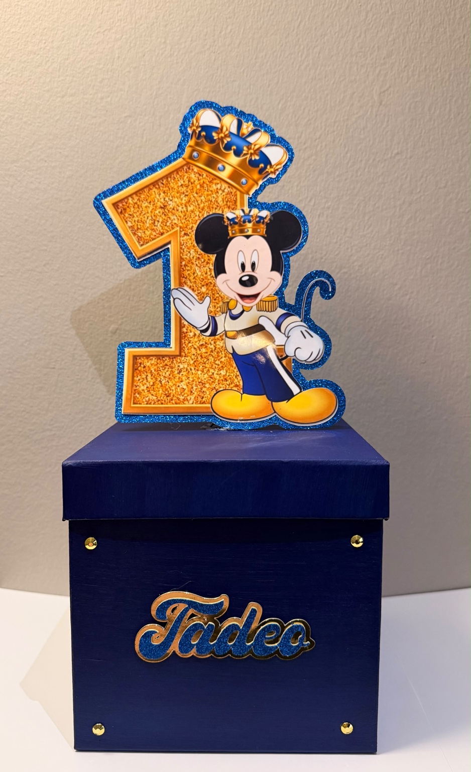 Centro de mesa personalizado — temática Mickey Mouse