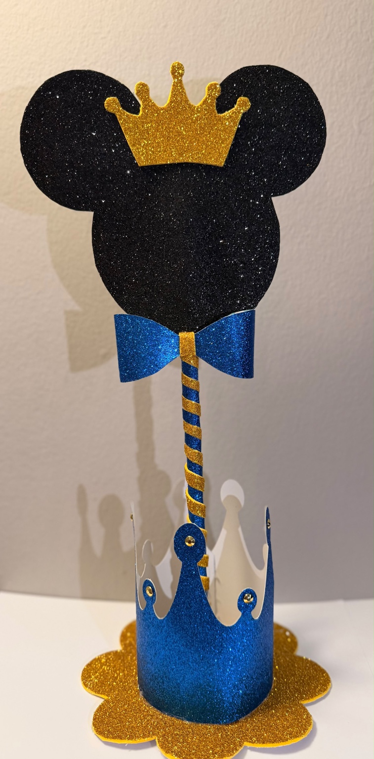 Centro de mesa personalizado — temática Mickey Mouse