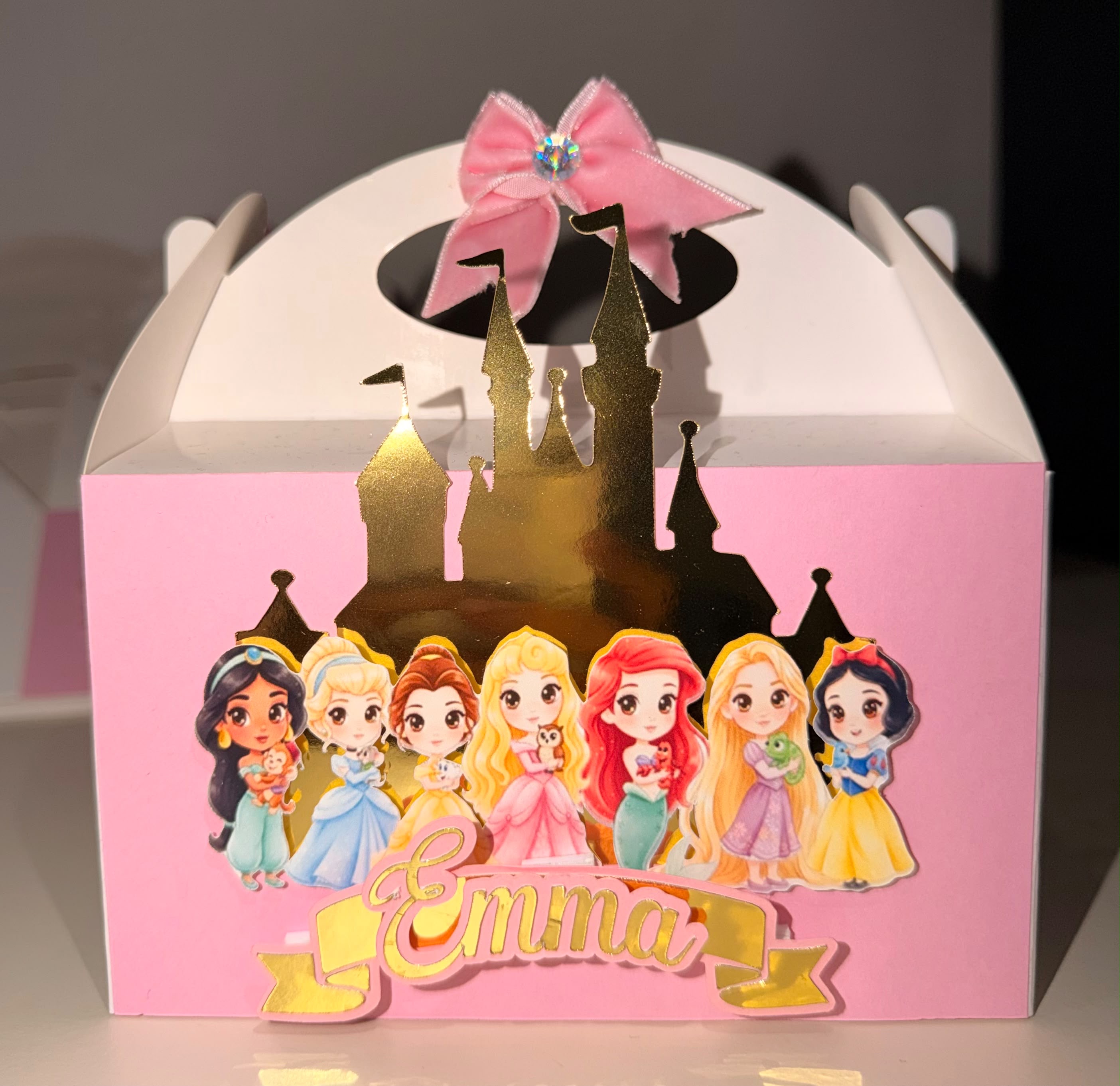 Cajita para dulces personalizada - temática princesas de Disney