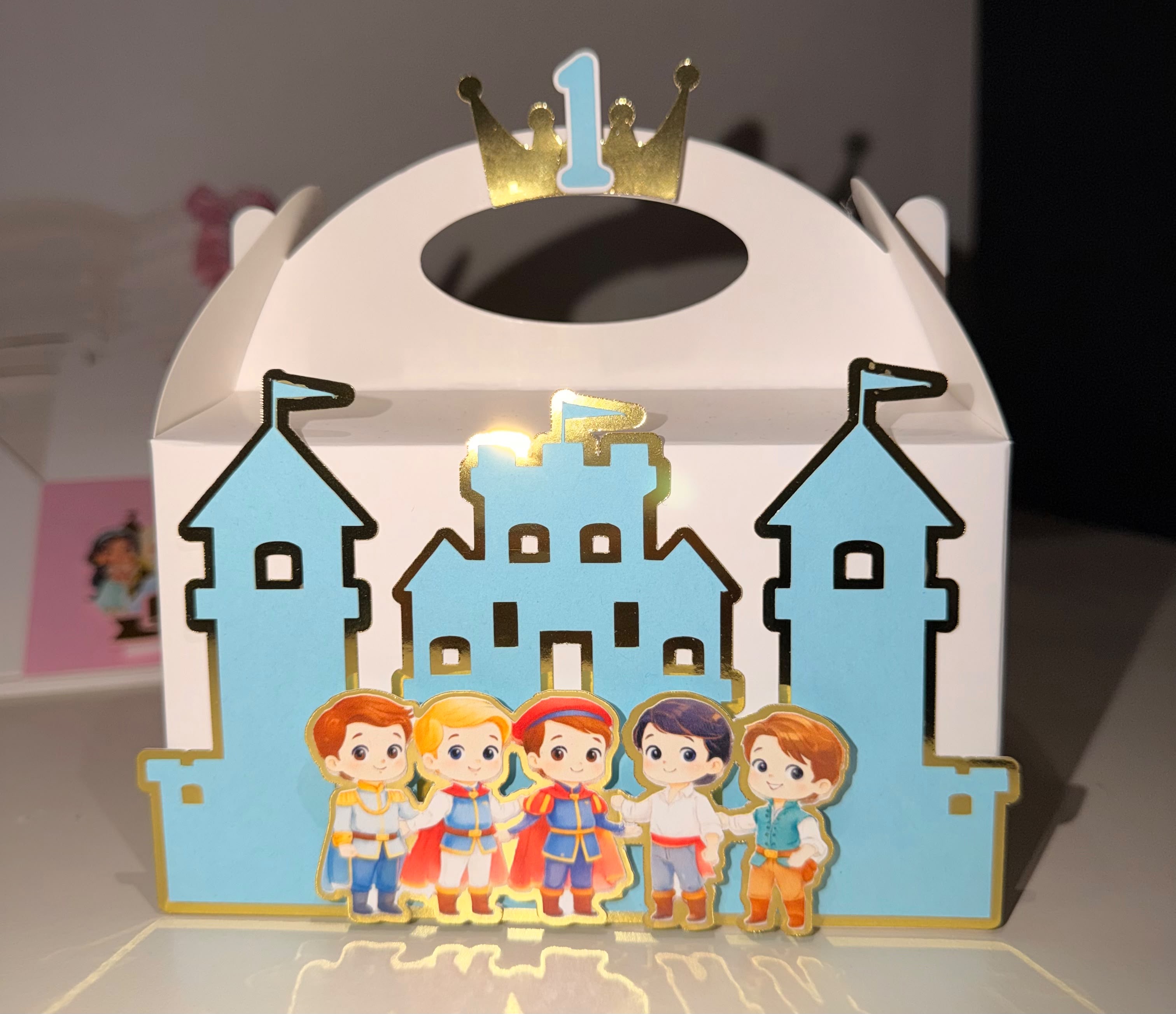 Cajita para dulces personalizada - temática príncipes de Disney